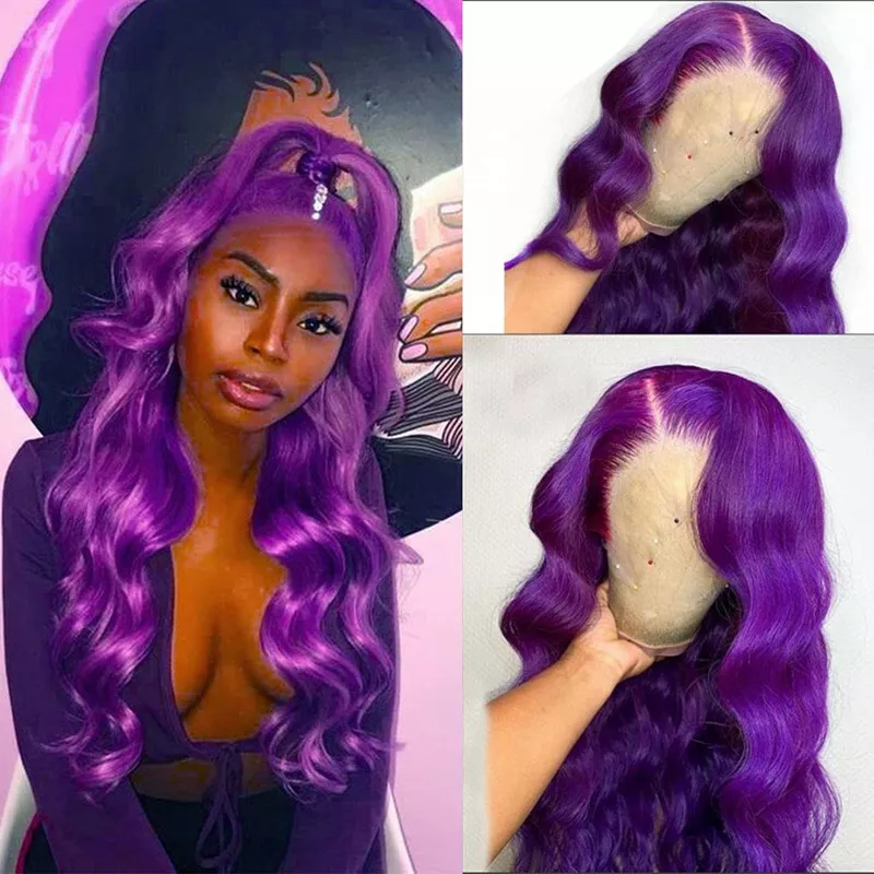 Lace front wig clearance purple