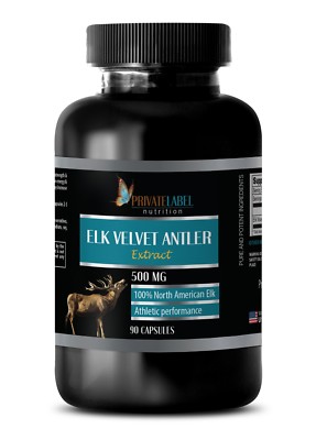 Pure IGF Deer Antler - ELK VELVET ANTLER 500mg - Male Stamina Pills -90 Capsules