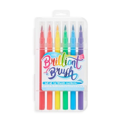 Ooly Markers   Brilliant Brush Markers /12 Age 6+ 04515