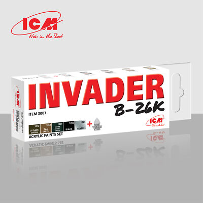 ICM 3007   Acrylic paint set for Invader B-26K and other Vietnam aircraft