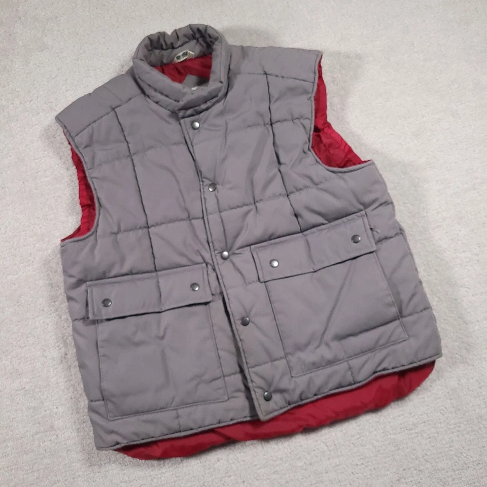 Chaleco acolchado Northwest Territory para hombre grande 42/44 gris rojo a presión cremallera completa pesado Foto 2 de 4