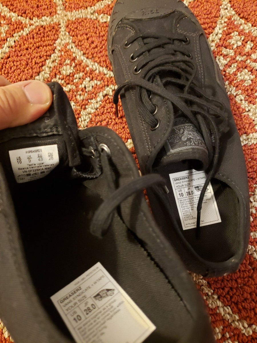 Vans Syndicate Wtaps Greaserz Size 10 Mens | eBay