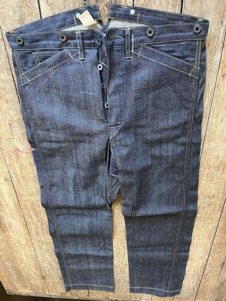 RRL Double RL Men's Jeans raw rigid waist overalls straight leg