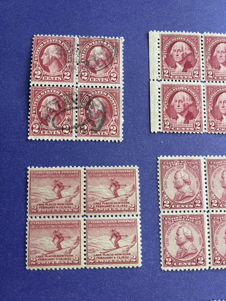 US 1923-1940 7 Blocks Of 4 And 1 Block Of 2 Stamps, VF/XF, See Photos - Image 2 of 4