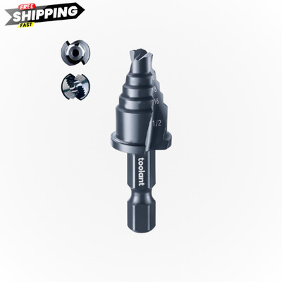 Mini Step Drill Bit 1/4''-1/2'' 1/4'' Hex Shank Short Drill Body for Extremely Tiny