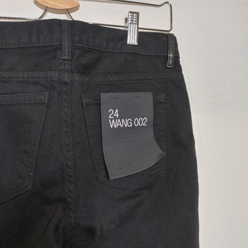 Alexander Wang 002 Denim Black Relaxed Slim Tapered Leg Jeans Size 24 Cotton New - Picture 8 of 11