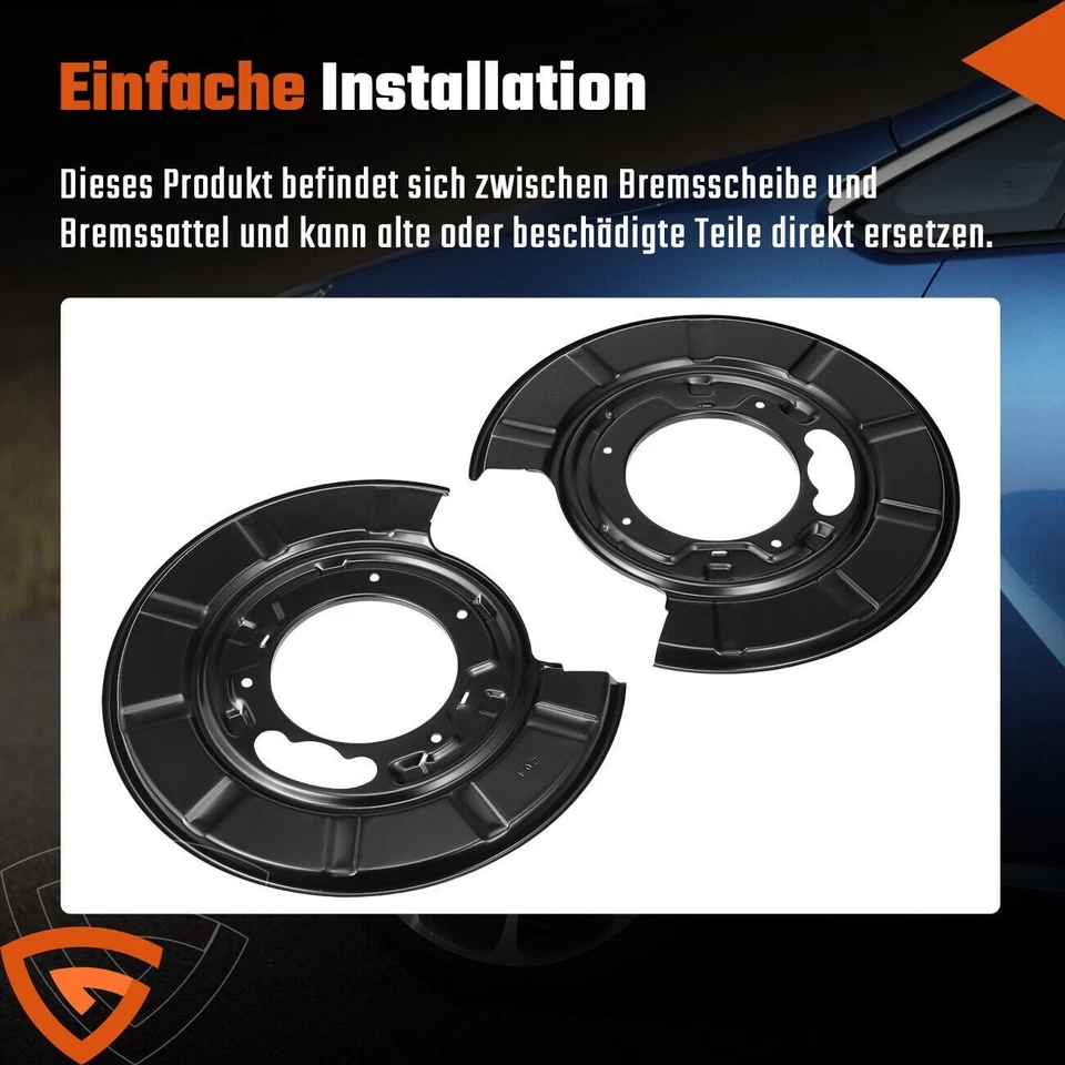 2x Ankerblech Schutzblech Bremsscheibe hinten für Mercedes Viano Vito W639 - Bild 4 von 4