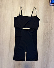 FOREVER 21 Womens S Black Stretch Shapewear Bodysuit Opaque Wireless