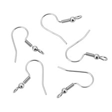 Ohrringe aus Edelstahl, 50 Stück/Set, 20 x 20 mm, Haken, Draht von 