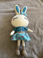 Cllayees Easter Bunny Rabbit Plush Stuffed Animal Dress 19" Blue