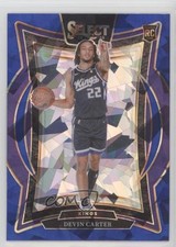 2024-25 Panini Select Concourse Blue Cracked Ice Prizm Devin Carter #92 1p7w