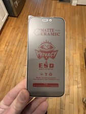Matte Ceramic Privacy Screen Protector for iPhone 16/17 Pro Max, Anti-Static