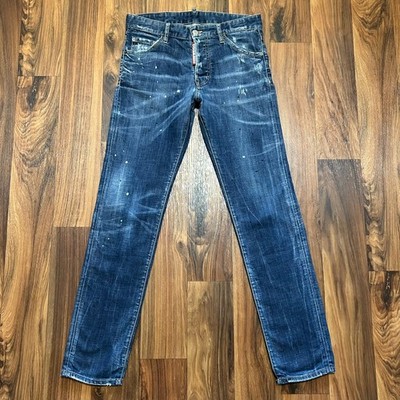 Dsquared2 Cool Guy Jean Slim Fit Factory Distressed W32 L32 Blue S74LB0743