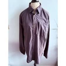 SWISS TECH Men's XL Charcoal Nylon Spandex Blend Long Sleeve Button Up Shirt