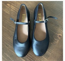 Bloch Tap Shoes Black Leather size 5 big kid but fit like 3, Retail 57