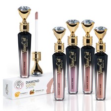 StansOut Diamond Lustre Lip Gloss Bundle - 5 Pack - Fancy Warm, Light, Pink, ...