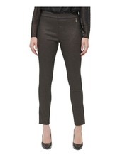 TOMMY HILFIGER Womens Black Stretch Party Straight leg Pants 0