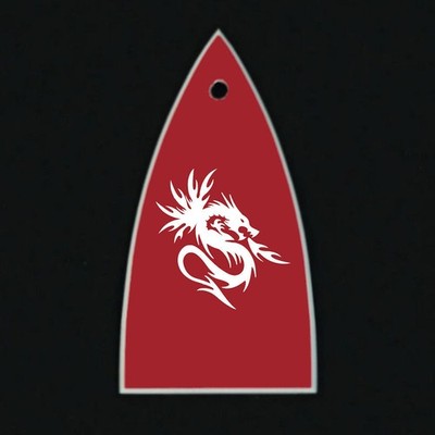 GUITAR TRUSS ROD COVER - Engraved Etched - ESP LTD - DRAGON Flame Fire - RED