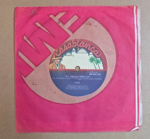 KISS - FLAMING YOUTH/GOD OF THUNDER Single  near mint - First Press