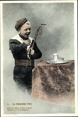 Ak La Premiere Pipe, Junge mit Stabpfeife - 2924475