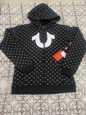 True Religion Sz L Youth hoodie Black With Horseshoe