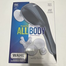 Wahl 2-Speed Handheld Full Body Massager Gray 4 Heads Vibration Corded Electric