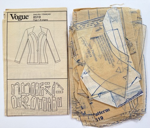 Vogue 8519 Claire Shaeffer Couture Jacket, Sizes 6-8-10-12, Cut Complete - Picture 3 of 3