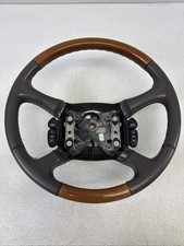 98-02 Cadillac Escalade Steering Wheel W Controls Wood Grain Oem 16821317