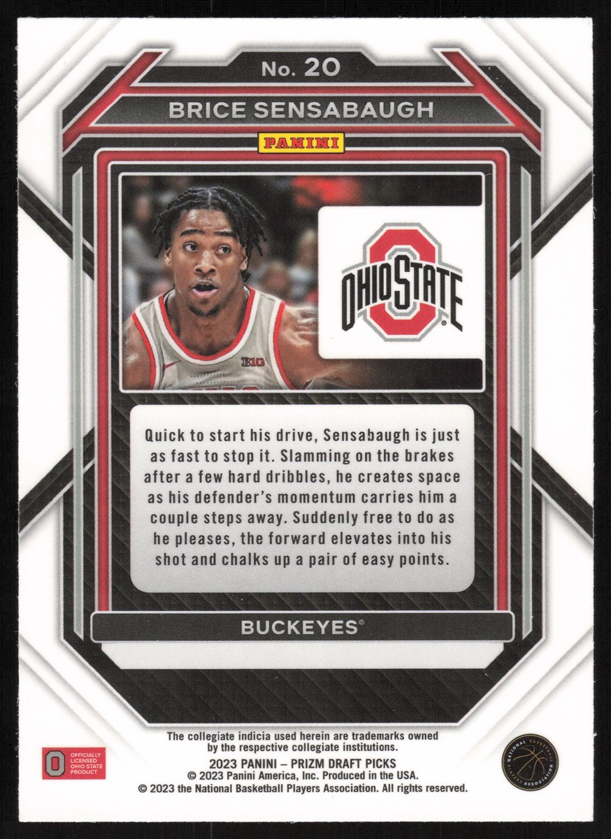 2023 Panini Prizm Draft Picks #20 Brice Sensabaugh Ohio State
