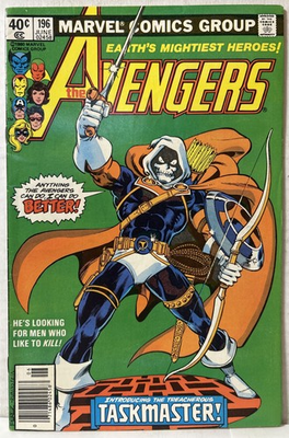 #ad The Avengers #196 Newsstand Variant Marvel 1980 First Taskmaster *FN* $42.99