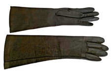 VTG Hansen Black Fabric Elbow Gloves 7-1/2