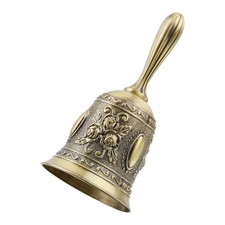1 Pack Hand Held Bell, 4.33 inches (height) x 2.13 (diameter), Bronze