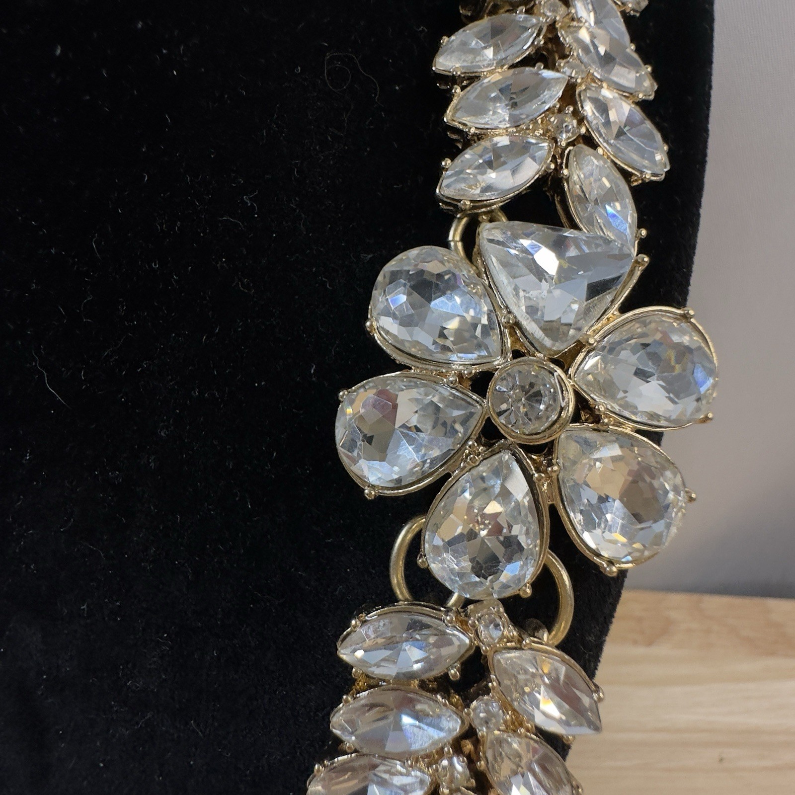 Talbots Chunky Statement Necklace Clear Rhineston… - image 6