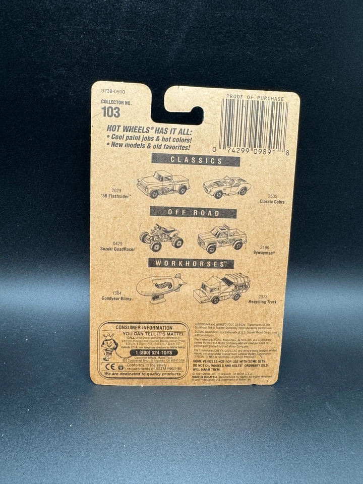 1991 Hot Wheels Blue Card Series #103 Range Rover in White Y - Image 3 of 3