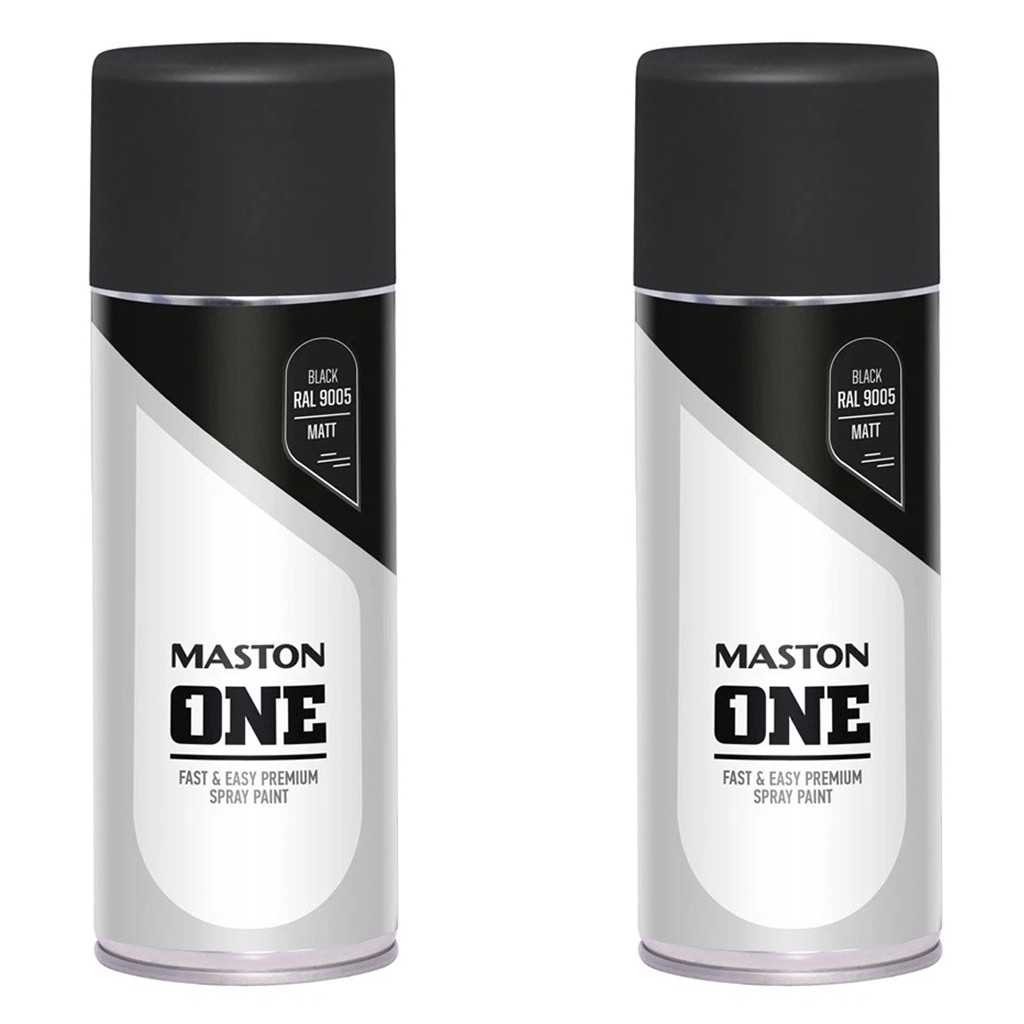 Maston Spray Paint One - Matt Black Ral9005 400Ml - Image 3