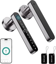 5 in 1 Fingerprint Door Handle with Keypad Control, APP Control, Key Card Fing