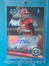 Carson Beck Auto Rookie 2023 Bowman University Chrome 1st #44 NFL DRAFT 
