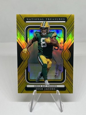 Josh Jacobs 2024 Panini National Treasures #37 Premium Gold /10 Packers Card