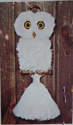 Fibre Craft Macrame Owl Hanging Kit #2129 Hippie Boho Home Decor 24'' New White 