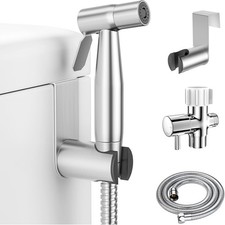 Stainless Steel Toilet Bidet Sprayer Attachment, Adjustable Pressure for Shower