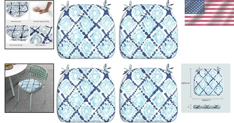 Almohadillas de asiento de exterior repelentes al agua, cojines para muebles de jardín Foto 2 de 4