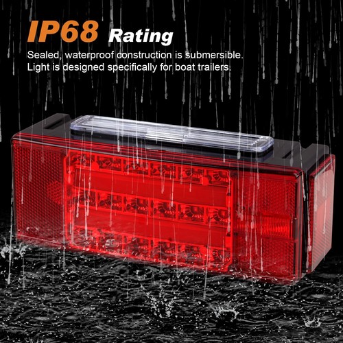 Submersible LED Trailer Tail Lights Kit Halo Glow, Boat Trailer Lights Kit, R... - Picture 5 of 7