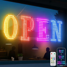 LED Open Sign for Business -48 x17 Large 48" x 17", muti color