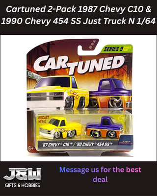Cartuned 2-Pack 1987 Chevy C10 & 1990 Chevy 454 SS Just Truck N 1/64