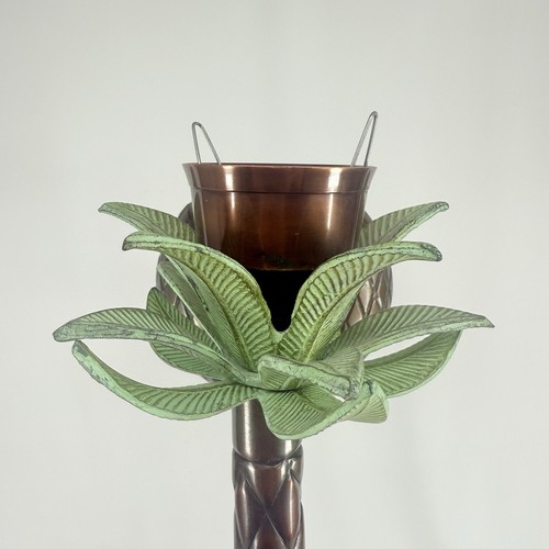 Vintage Brass Candle Wall Sconce Palm Tree Hollywood Regency Pair 14” Set Of 2 - Picture 3 of 12