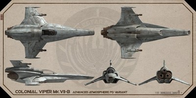 1/48 Scale Battlestar Galactica Colonial MKVII-E Viper 3D Resin Printed Model