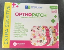 OPTHOPATCH Kids Extra Sensitive Adhesive Eye Patch Girls 40 Pack
