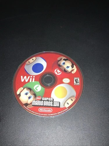 Super Mario Bros Disc Only For Nintendo Wii -Scratched