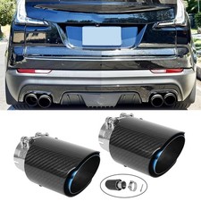 For Cadillac XT4 2019-2025 Dual 2.5" to 3.5" Stainless Steel Exhaust Tip Carbon