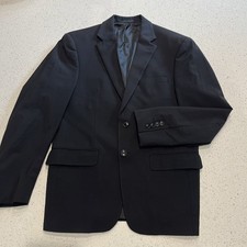Calvin Klein Slim Fit Macy's 38S Wool Blend 2 Button Black Suit Blazer Jacket